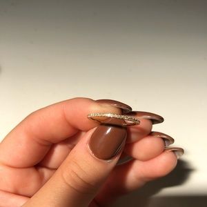 White diamond 14k yellow gold band size 6.5